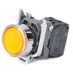 Кнопка модульная SB4 с подсветкой в сборе 22мм металл 230-240ВAC 1НО желт ...