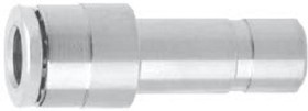 100230608, PNEUFIT 10 Series Straight Fitting, Push In 6 mm to Push In 8 mm, Tube-to-Tube Connection Style