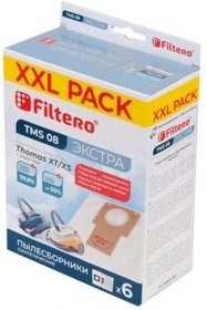 (TMS 08) filtero TMS 08 (6) XXL PACK, ЭКСТРА, пылесборники