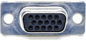 164A17159X, D-Sub High Density Connectors 15P HD Socket Solder pin TH Hole