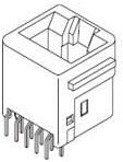 42410-8312, Modular Connectors / Ethernet Connectors VERT 8/8 PANEL STOP flush mnt stand pro