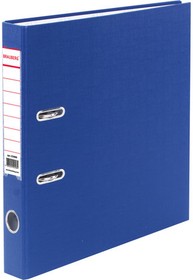 Фото 1/10 Папка-регистратор BRAUBERG с покрытием из ПВХ, 50 мм, синяя (удвоенный срок службы), 220888