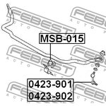 0423-901, 0423901_тяга стабилизатора переднего левая!\ Mitsubishi Pajero ...