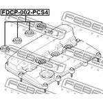 FDCP-002-PCS4, Втулка уплотнительная топливной форсунки (4 шт. в упаковке)