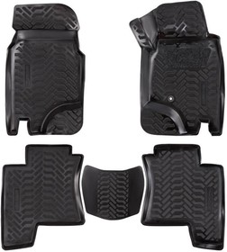 ACM-PS-78, Ковры в салон (3D с подпят.) для а/м Pajero II 5D (91-) (RHD) компл. 5 шт., выс.борт, полимер., черн