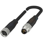 BCC02R6, Straight Female M8 to Straight Male M8 Sensor Actuator Cable, 600mm
