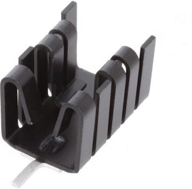 FK 237 SA 220 VL, Heat Sink Passive TO-220 Vertical Thru-Hole Aluminum 21K/W Black Anodized