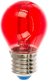 Фото 1/4 LED-G45-5W/RED/E27 GLA02RD Лампа светодиодная. Форма шар. UL-00002986