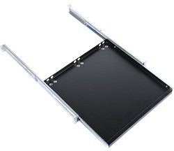Фото 1/8 ЦМО Полка клавиатурная с телескопич. направляющими, регул. глубина 580-620 мм, цвет черный (ТСВ-К4-9005)