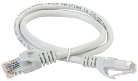Фото 1/3 ITK PC01-C5EUL-1M Коммутационный шнур (патч-корд), кат.5Е UTP, LSZH, 1м, серый