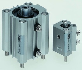 CQ2B20-5T, Pneumatic Compact Cylinder - 20mm Bore, 5mm Stroke, CQ2 Series, Single Acting