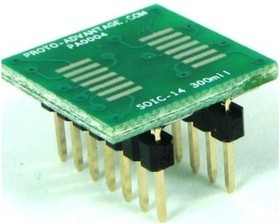 PA0004, Sockets & Adapters SOIC-14 to DIP-14 SMT Adapter
