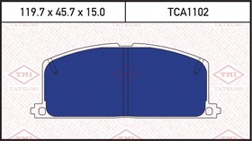 Фото 1/3 TCA1102, Колодки тормозные дисковые TOYOTA Starlet/Corolla/Carina 86-