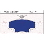 TCA1170, Колодки тормозные дисковые RENAULT Megane/Logan 07-PEUGEOT 205/309 85- ...