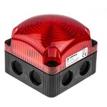 853.110.55, BWM 853 Series Red Flashing Beacon, 24 V dc, Surface Mount, Wall Mount, LED Bulb, IP66, IP67