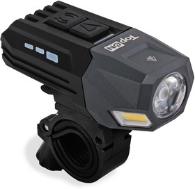 Велосипедный аккумуляторный фонарь TopON TOP-MX08BL LED 10W 800lm 3.7V 2Ah 7.4Wh, круговой свет 300°, 14 режимов, крепление на руль, IPX4