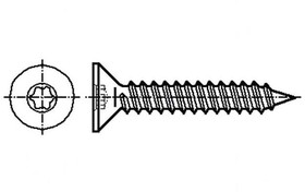 B2.2X13/BN11255, Винт, для металла, 2,2x13, Головка: потайная, Torx®, цинк, BN: 11255