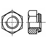 B5X0.9/BN201, Гайка, шестигранная, M5, сталь, Покрытие: цинк, H: 4мм, 8мм, BN: 201