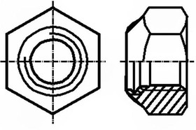 B4/BN161, Гайка, шестигранная, M4, 0,7, сталь, Покрытие: цинк, 7мм, BN: 161