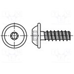 B2.2X6/BN20040, Винт; для термопластов; 2,2x6; Головка: сферическая; Torx® PLUS