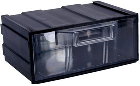 Фото 1/2 К1 черный, Ячейки, черный корпус прозрачный контейнер, 131х107х57мм