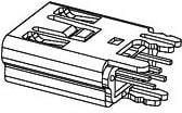 Фото 1/6 1734753-1, Conn Mini USB 2.0 Type B RCP 5 POS 0.8mm Solder ST Thru-Hole 5 Terminal 1 Port Tray