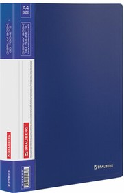 Фото 1/10 Папка 60 вкладышей BRAUBERG стандарт, синяя, 0,8 мм, 221605