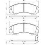 0986424523, Колодки тормозные дисковые MITSUBISHI OUTLANDER 03 /PAJERO 90 00/00  ...