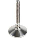A087/001, M12 Stainless Steel Adjustable Foot, 750kg Static Load Capacity 10° ...
