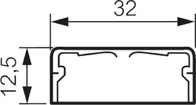 Фото 1/6 0 300 15, DLP White Mini Trunking - Closed Slot, W12.5 mm x D32mm, L2m, Plastic