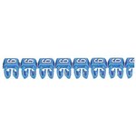 0 381 06, CAB 3 Clip On Cable Markers, Blue, Pre-printed "6", 0.15 0.5mm Cable
