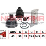 NJ143NY, ШРУС внешн. к-кт AUDI A4 1.8T, 2.0, 2.4, 3.0, 1.9TDI ...