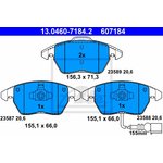 13046071842, Колодки тормозные дисковые передн, AUDI: A1 1.2 TFSI/1.4 TFSI/1.6 ...