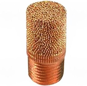 Фото 1/3 AN101-01, AN Copper Alloy 1MPa Pneumatic Silencer, Threaded, R 1/8 Male