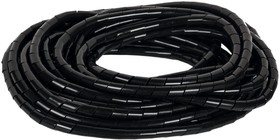 Фото 1/4 Лента спиральная для организации и защиты кабельных пучков, черная, 10м NMC-SWB12-010-BK