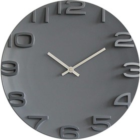 Фото 1/5 PL200925 Часы настенные, круглые, цвет корпуса серый, пластик, ø35см, источник питания 1 батарейка А