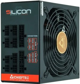 Фото 1/7 Блок питания Chieftec Silicon SLC-750C (ATX 2.3, 750W, 80 PLUS BRONZE, Active PFC, 140mm fan, Full Cable Management) Retail