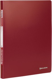 Фото 1/8 Папка с металлическим скоросшивателем BRAUBERG стандарт, красная, до 100 листов, 0,6 мм, 221632