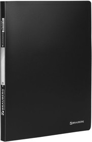 Фото 1/8 Папка с металлическим скоросшивателем BRAUBERG стандарт, черная, до 100 листов, 0,6 мм, 221634