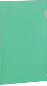 Фото 1/6 Папка-уголок жесткая BRAUBERG, зеленая, 0,15 мм, 221639