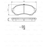 0986424610, Колодки тормозные MAZDA 323 BJ (97-02) передние (4шт.) BOSCH