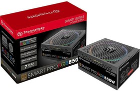 Фото 1/9 Блок питания Thermaltake Smart Pro RGB 850 SPR-850AH3FSB-R 850W, 80 Plus Bronze, полностью модульный (407429)
