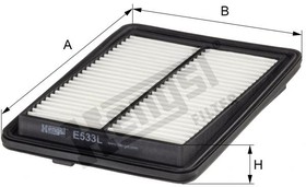 Фото 1/5 E533L, Фильтр возд.NISSAN QASHQAI II 1,2L, 1,5-1,6 TD