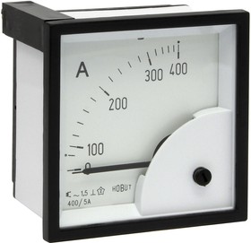 Фото 1/2 D72SD5A/0-400A, D72SD Analogue Panel Ammeter 0/400A For 400/5A CT AC, 72mm x 72mm Moving Iron
