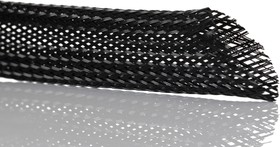 Фото 1/5 06240008010, Expandable Braided PET Black Cable Sleeve, 15mm Diameter, 50m Length