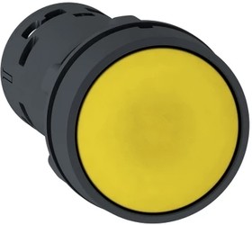 Фото 1/3 Кнопка желтая с пружинным возвратом, 1 НЗ+ 1НО XB7NA85