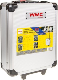 WMC40246, Набор инструментов 246пр. 1/4'',1/2'' (6гр.)(4-21мм), в алюминиевом кейсе