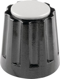 331.6, Plastic rotary knob without line Black ø14.5mm