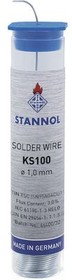 KS100 FLOWTIN TSC, DIAM. 1, Solder Wire, 1mm, Sn95.5/Ag3.8/Cu0.7, 20g