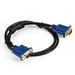 EX294725RUS, Кабель VGA Pro ExeGate EX-CC-PVGA-15M15M-1.0 (15M/15M, 1м, 2 фильтра, позолоченные контакты, экран)